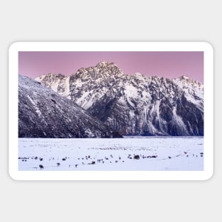 Mountain sunset Sticker